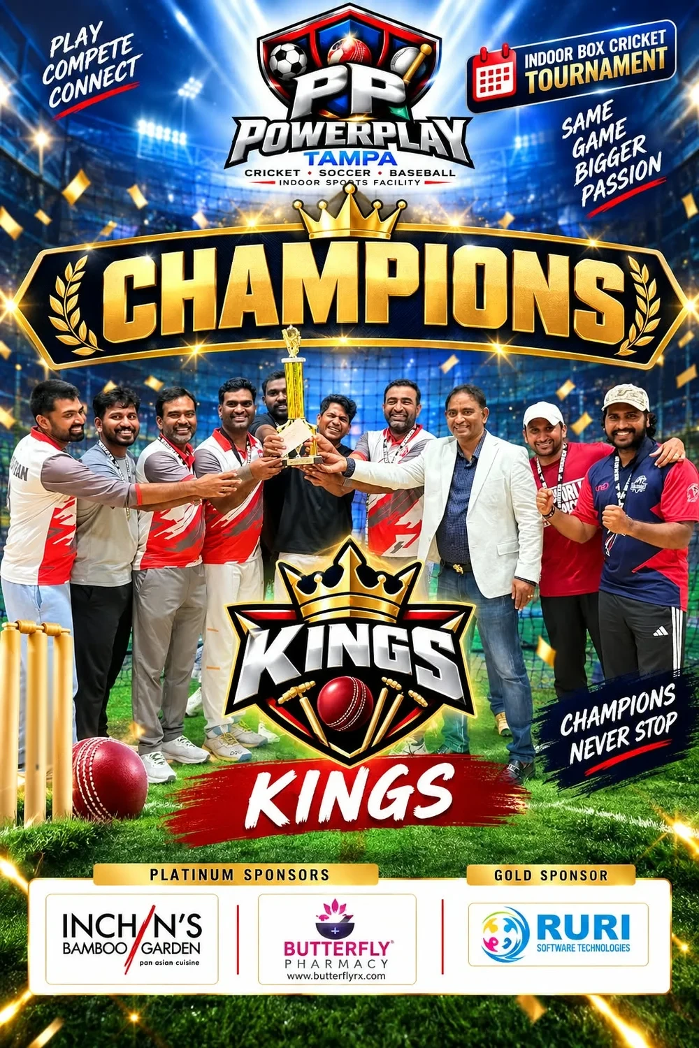 Champions: Kings - PowerPlay Tampa Box Cricket Tournament October 2026