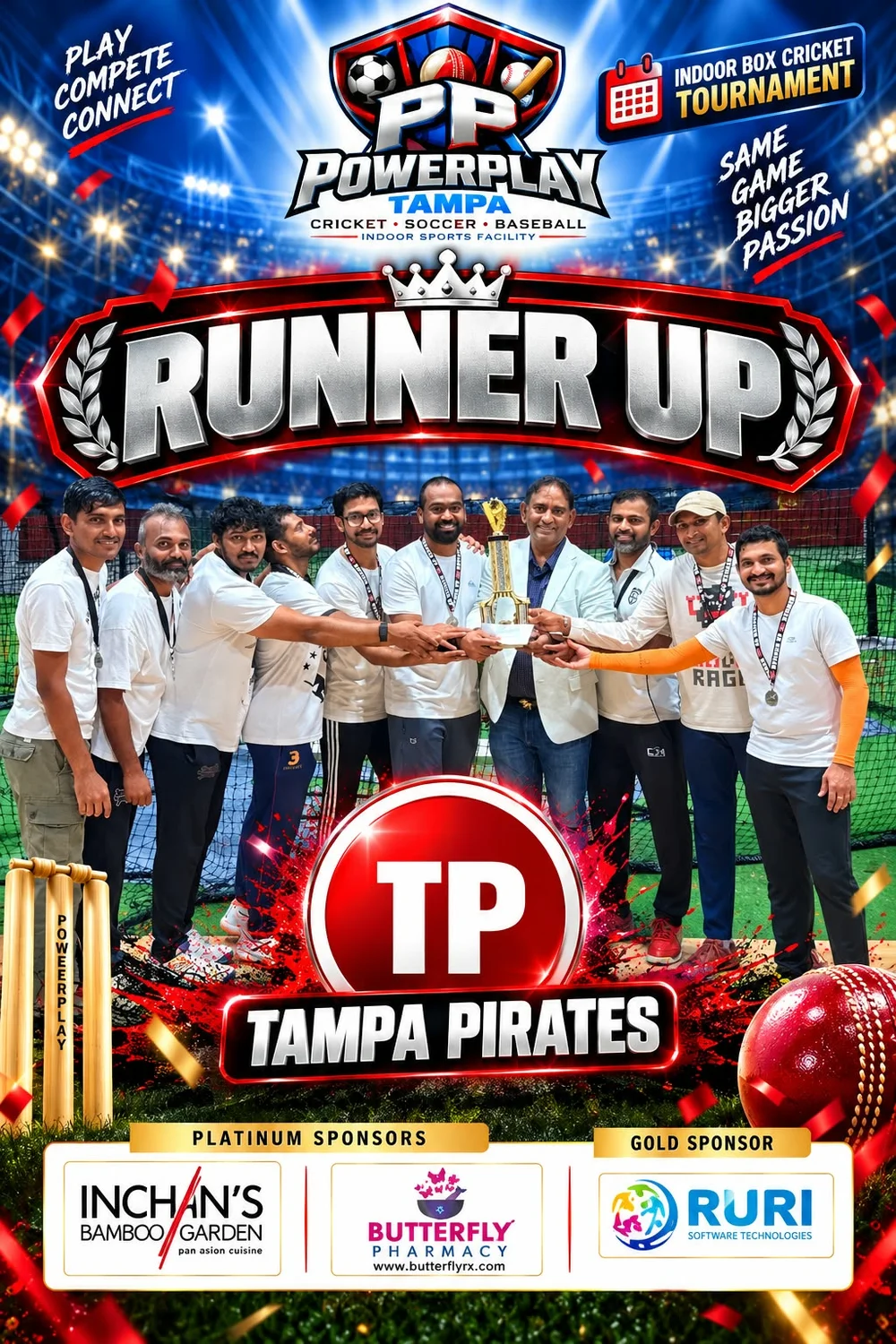 Runner-Up: Tampa Pirates - PowerPlay Tampa Box Cricket Tournament October 2026