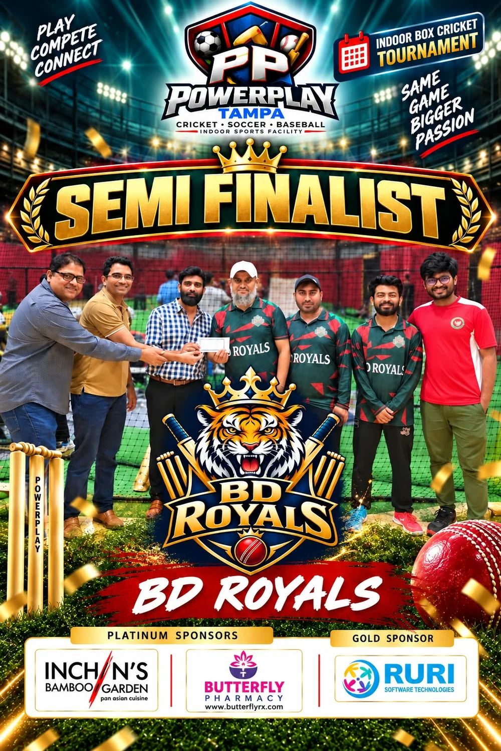 Semi-Finalist: BD Royals - PowerPlay Tampa Box Cricket Tournament October 2026